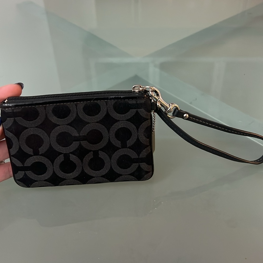 Black Coach wristlet - Picture 3 of 4